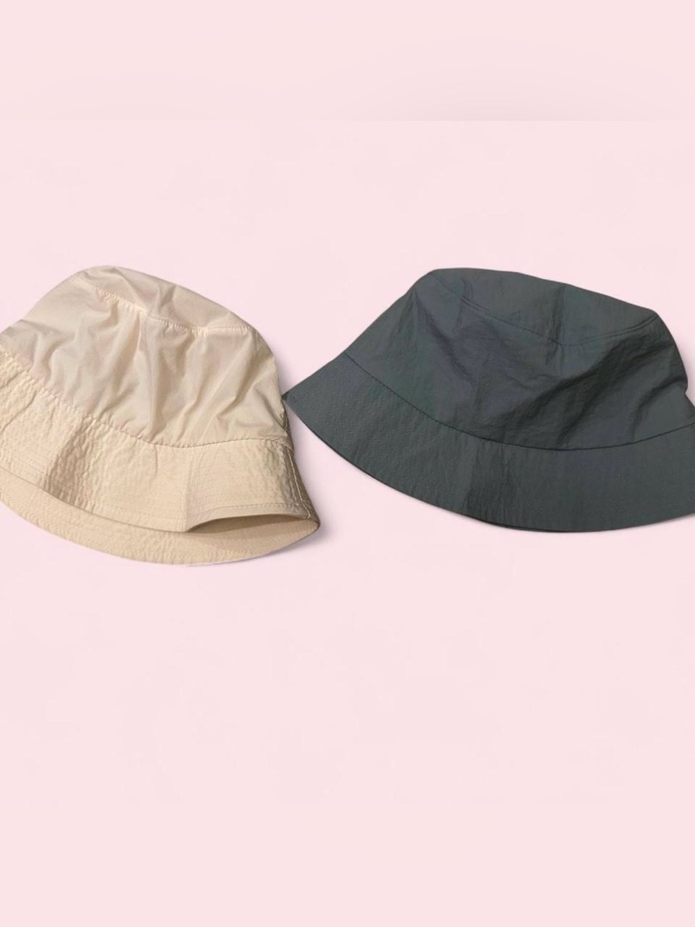 Zara Bucket Hats — Cream + Beige (Preloved)